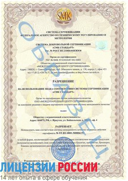 Образец разрешение Муром Сертификат ISO 50001